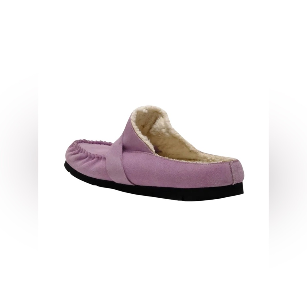 🆕 FREE PEOPLE | SHEARLING AFTER RIDING MULES | LAVENDER | SIZE: EU 39 (US 8.5) - Picture 6 of 8